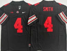 Ohio State Buckeyes #4 Jeremiah Smith Black F.U.S.E Stitched NCAA Jersey