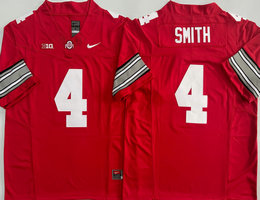 Ohio State Buckeyes #4 Jeremiah Smith Red F.U.S.E Stitched NCAA Jersey