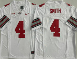 Ohio State Buckeyes #4 Jeremiah Smith White 2023 F.U.S.E Stitched NCAA Jersey
