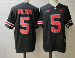 Ohio State Buckeyes #5 Garrett Wilson Black Stitched NCAA Jersey