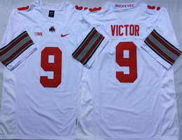 Ohio State Buckeyes #9 Binjimen Victor White Stitched NCAA Jersey