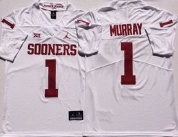 Oklahoma Sooners #1 Kyler Murray White Jordan Vapor Untouchable Stitched NCAA Jersey