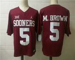 Oklahoma Sooners #5 Marquise Brown Red Vapor Untouchable Football Jersey