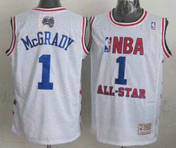 Orlando Magic #1 Tracy Mcgrady White 2003 All Star Authentic Stitched NBA jersey