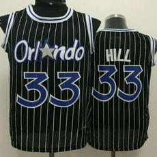Orlando Magic #33 Grant Hill Black Revolution 30 Authentic Stitched NBA jersey