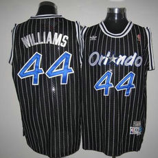 Orlando Magic #44 Jason Williams Throwback Black Authentic Stitched NBA jersey