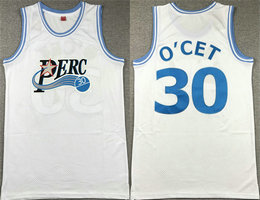 Perc #30 O'Cet Movie White Stitched Basketball Jersey