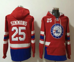 Philadelphia 76ers #25 Ben Simmons Stitched Pullover Hoodie