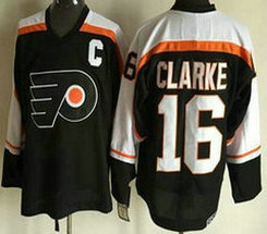 Philadelphia Flyers #16 Bobby Clarke 1997-98 Black CCM Vintage Throwback Authentic Stitched NHL Jersey