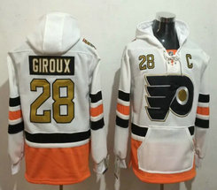 Philadelphia Flyers #28 Claude Giroux All Stitched Hooded Sweatshirt