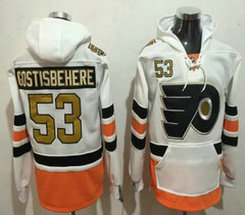 Philadelphia Flyers #53 Shayne Gostisbehere All Stitched Hooded Sweatshirt