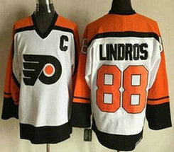 Philadelphia Flyers #88 Eric Lindros White CCM Vintage Throwback Authentic Stitched NHL Jersey