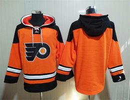Philadelphia Flyers Blank Orange All Stitched Hooded Sweatshirt