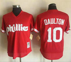 Philadelphia Phillies #10 Darren Daulton Red Pullover Throwback Stitched MLB Jersey