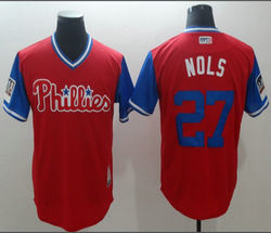 Philadelphia Phillies #27 Aaron Nola Nols 2018 Players Weekend Authentic Stitched MLB Jersey