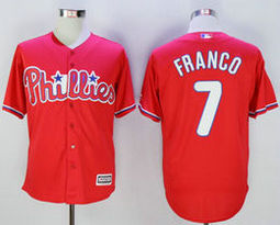 Philadelphia Phillies #7 Maikel Franco Red Game Authentic Stitched MLB Jersey