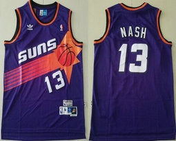 Phoenix Suns #13 Steve Nash Purple Mesh Throwback Authentic Stitched NBA jersey