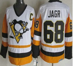 Pittsburgh Penguins #68 Jaromir Jagr White CCM Vintage Throwback Authentic Stitched NHL jersey
