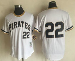 Pittsburgh Pirates #22 Andrew McCutchen White Throwback Authentic Stitched MLB jersey