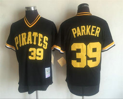 Pittsburgh Pirates #39 Dave Parker Black Pullover Throwback Authentic Stitched MLB jersey