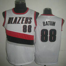 Portland Trail Blazers #88 Nicolas Batum White Authentic Stitched NBA jersey