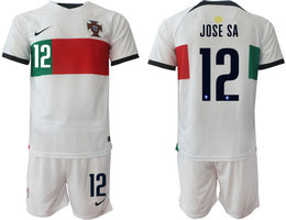 Portugal #12 JOSE SA Away 2022 World Cup National Soccer Jersey