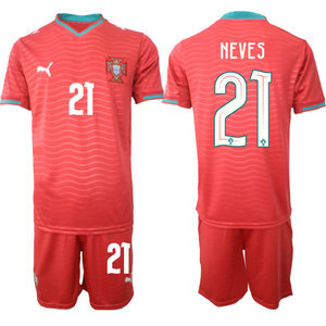 Portugal #21 Neves Home 2026 World Cup Soccer jersey