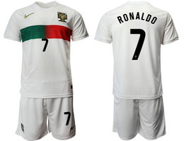 Portugal #7 RONALDO Away 2022 World Cup National Soccer Jersey