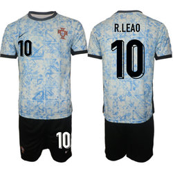 Portugal 2024-25 #10 R.LEAO Away Soccer Jersey