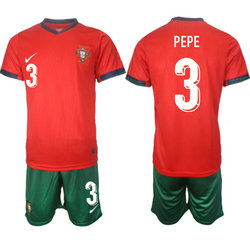 Portugal 2024-25 #3 PEPE Home Soccer Jersey