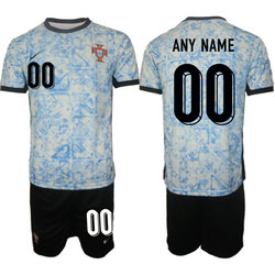 Portugal 2024-25 Any Name Away Soccer Jersey
