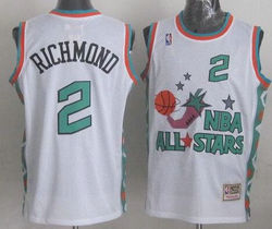 Sacramento Kings #2 Mitch Richmond Throwback White 1996 All Star Authentic Stitched NBA jersey