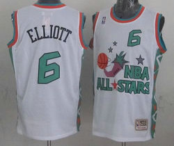 San Antonio Spurs #6 Sean Elliott White 1996 All star Stitched NBA Jersey