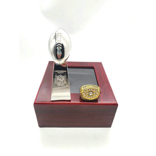 San Francisco 49ers 1981 NFL one ring + one trophy set