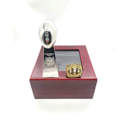 San Francisco 49ers 1988 NFL one ring + one trophy set