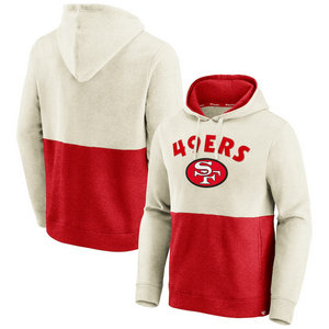 San Francisco 49ers Fanatics Branded Throwback Arch Colorblock Pullover Hoodie