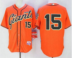 San Francisco Giants #15 Bruce Bochy Orange Authentic Stitched MLB Jersey