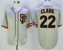 San Francisco Giants #22 Will Clark Crey SF Authentic stitched MLB jersey