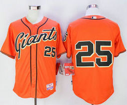 San Francisco Giants #25 Barry Bonds Orange Authentic Stitched MLB jerseys