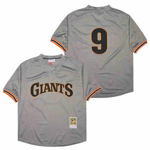 San Francisco Giants #9 Matt Williams Gray Pullover Throwback Authentic stitched MLB jersey