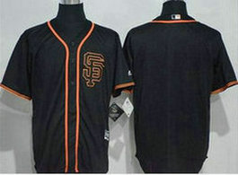 San Francisco Giants Blank Black SF Game Authentic Stitched MLB Jersey