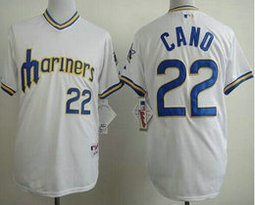 Seattle Mariners #22 Robinson Cano White 1979 Turn Back The Clock Authentic Stitched MLB Jersey