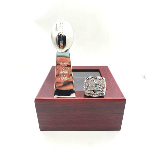 Seattle Seahawks 2013 NFL one ring + one trophy set
