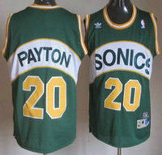 Seattle Sonics #20 Gary Payton Green 2007-08 Throwback Authentic Stitched NBA jersey