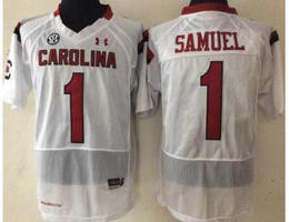 South Carolina Gamecock #1 Deebo Samuel College Football Jersey White