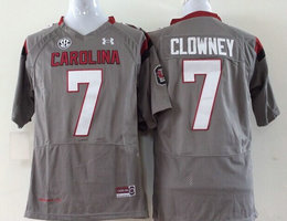 South Carolina Gamecock #7 Javedeon Clowney College Football Jersey Grey
