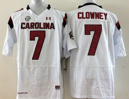 South Carolina Gamecock #7 Javedeon Clowney College Football Jersey White