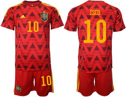 Spain #10 ISCO 2022 World Cup National Soccer Jersey