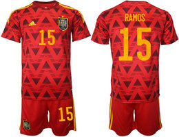 Spain #15 RAMOS 2022 World Cup National Soccer Jersey