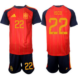 Spain #22 Isco 2026 World Cup Soccer jersey